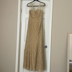 Brand new champagne formal gown